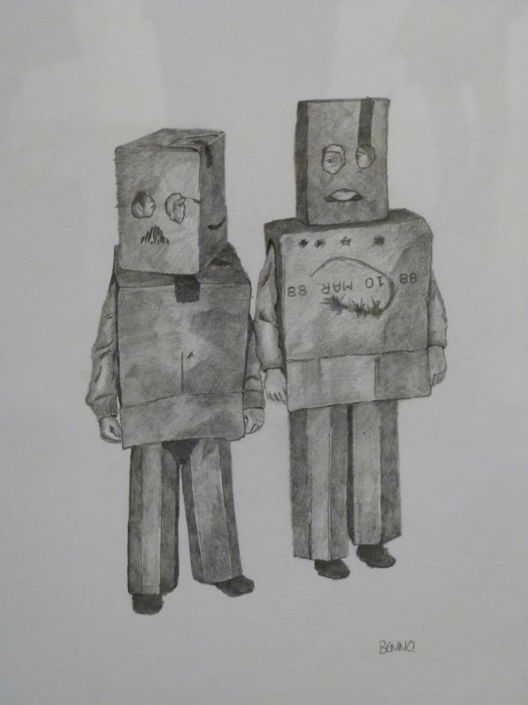 Astro Scout and Zoomer the Robot by Anon, HMP Shotts.